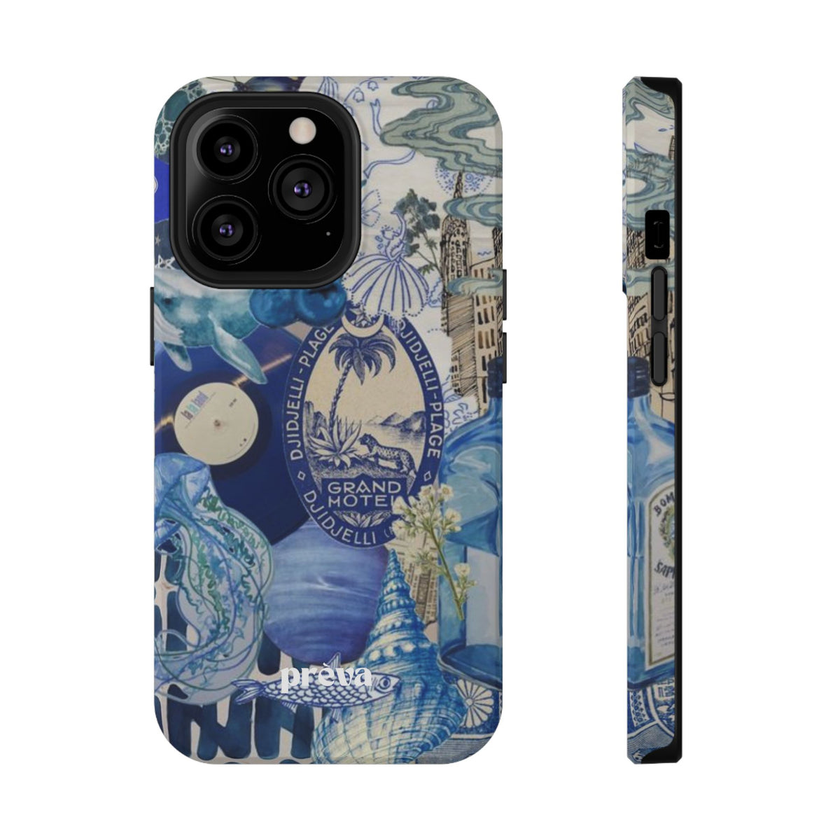 Blue Night Collage Phone Case