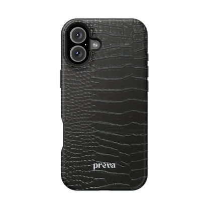 Black Croc Phone Case