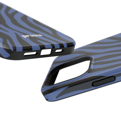 Blue & Black Zebra Stripe Phone Case