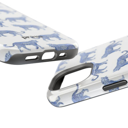 Blue Leopard Pattern Phone Case