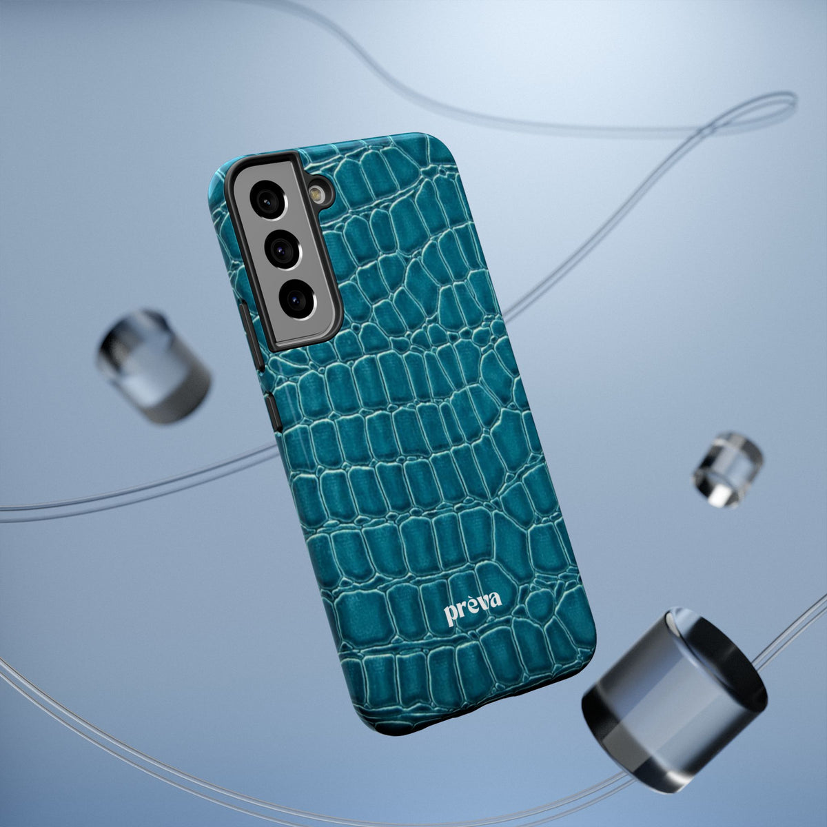 Teal Croc Phone Case
