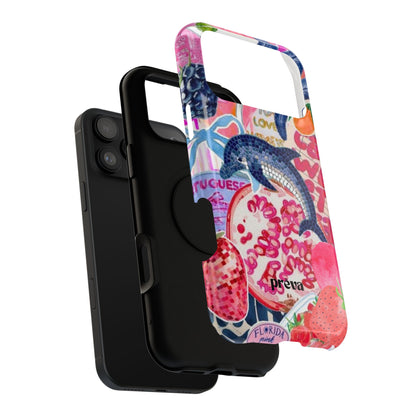 Dolphin Tropics Collage Phone Case