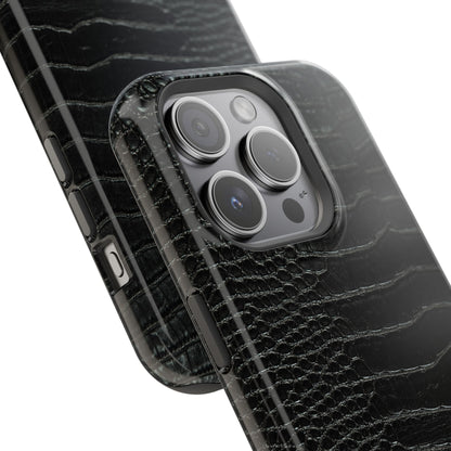 Black Croc Phone Case