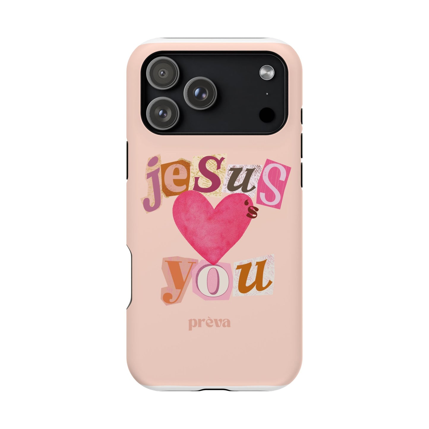 Pink Jesus Loves You Phone Case
