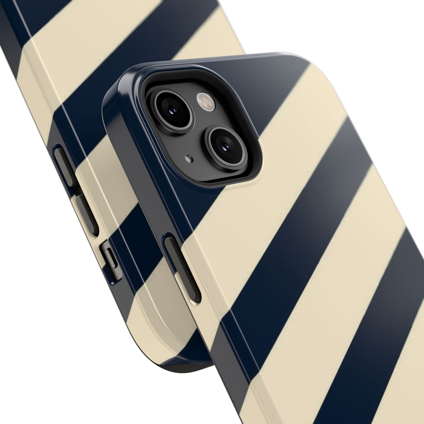 Striped Navy & Cream Phone Case