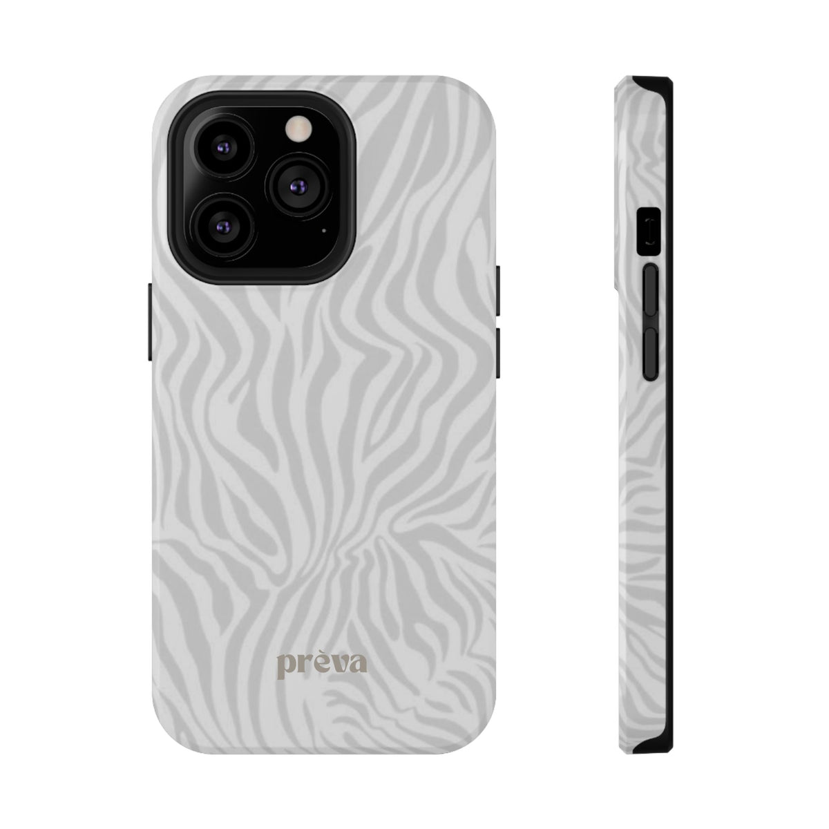 Zebra White Wave Phone Case