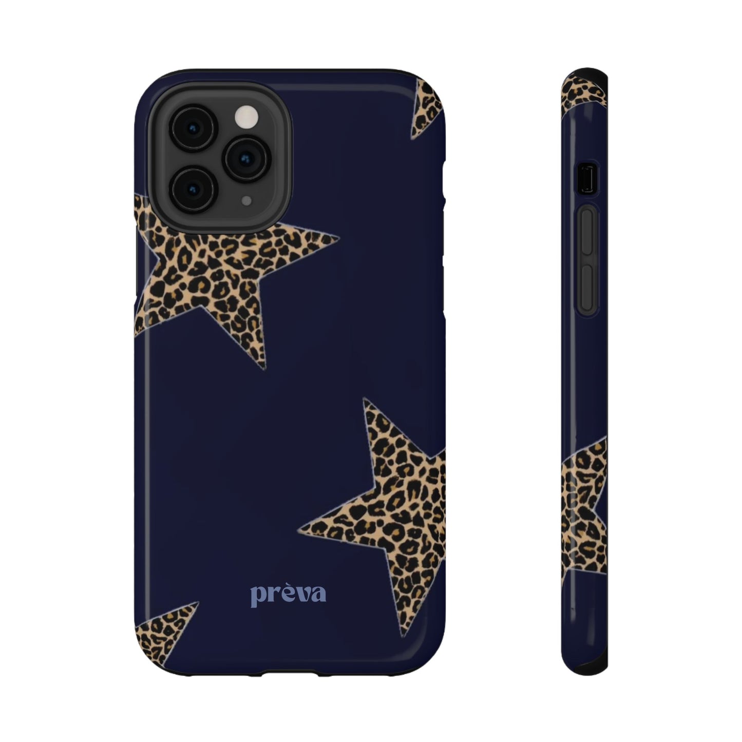 Navy Leopard Star Phone Case
