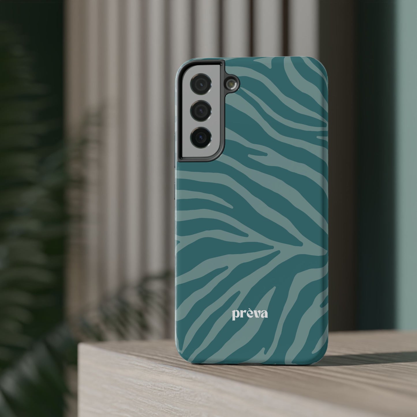 Teal Zebra Phone Case