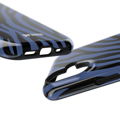 Blue & Black Zebra Stripe Phone Case