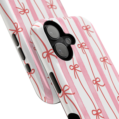 Pink Bow Chain Phone Case