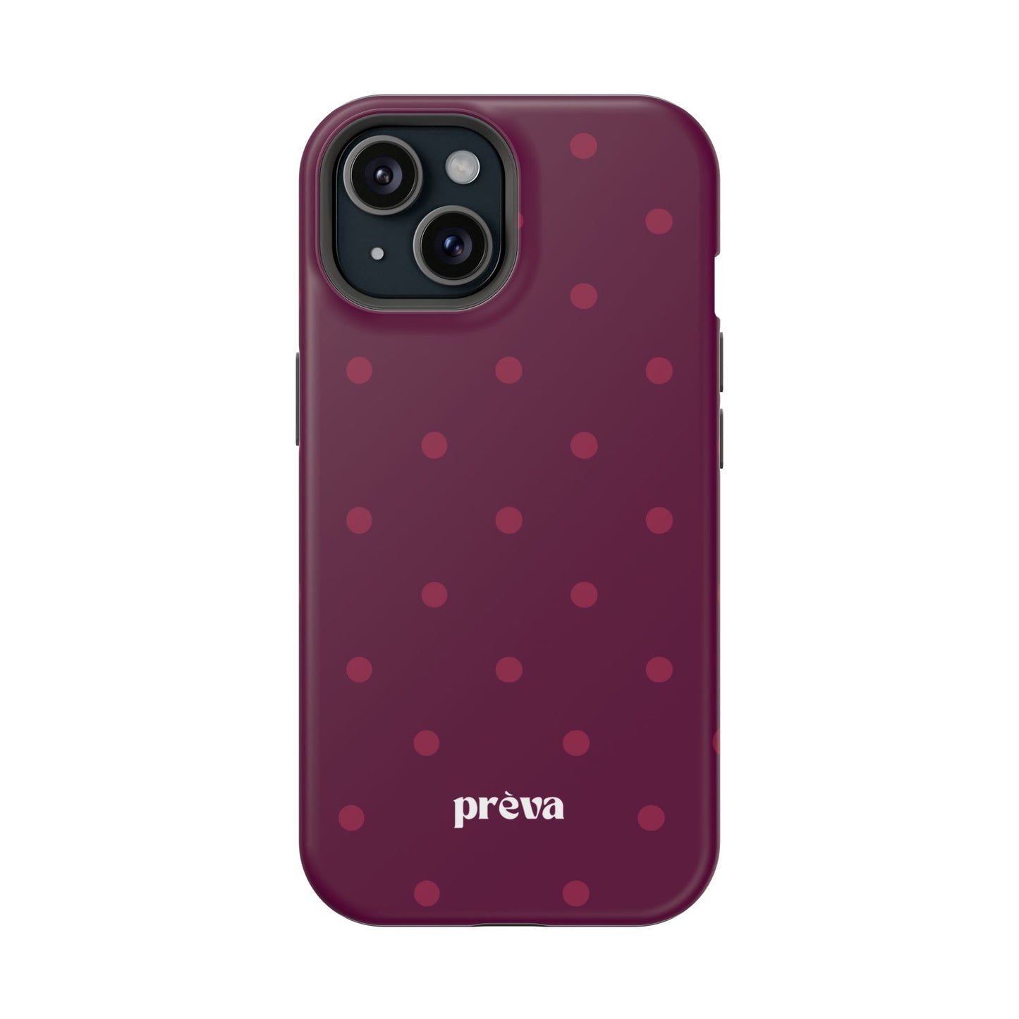 Maroon Polka Dots Phone Case