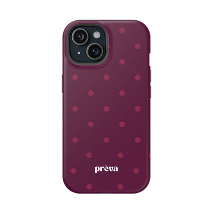 Maroon Polka Dots Phone Case