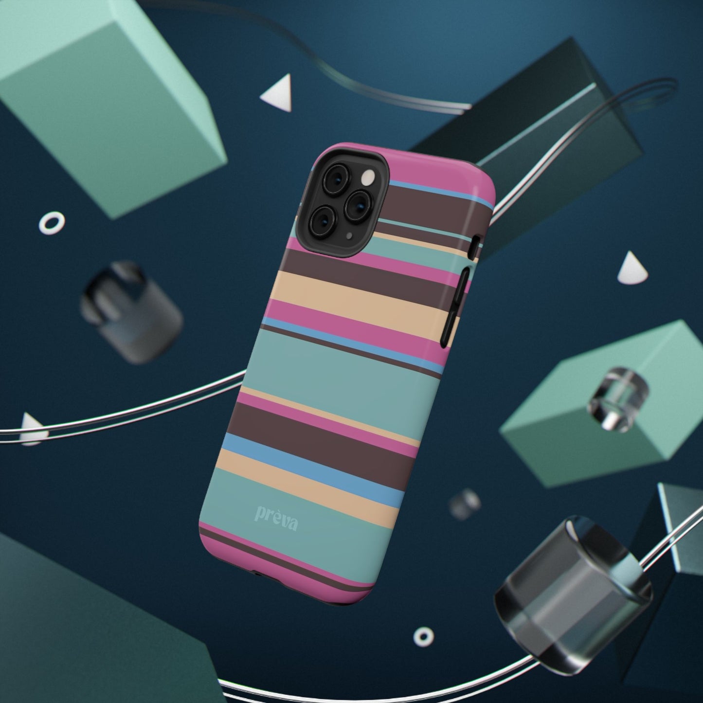 Cocoa Palm Stripes Phone Case