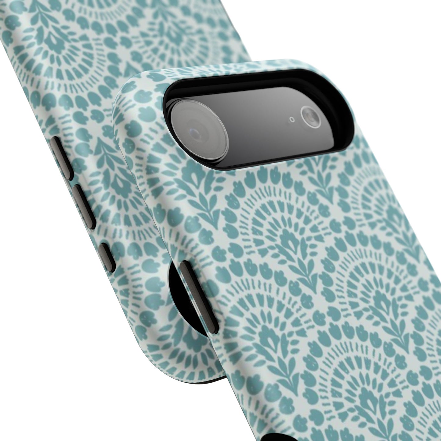 Aqua Lace Pattern Phone Case