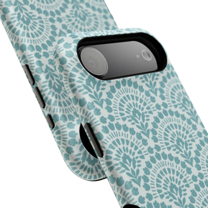 Aqua Lace Pattern Phone Case