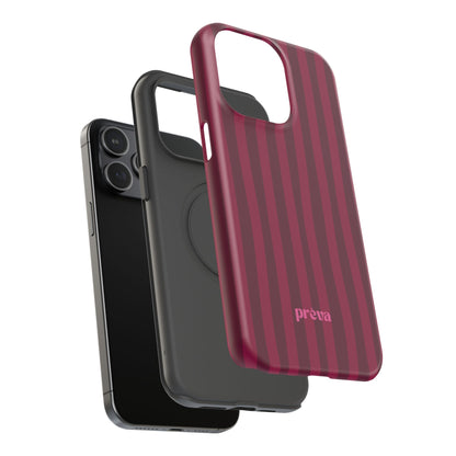 Burgandy Stripes x Ava Dudderar Phone Case