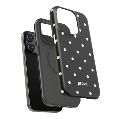 Black with White Polka Dots Phone Case