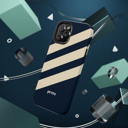 Striped Navy & Cream Phone Case