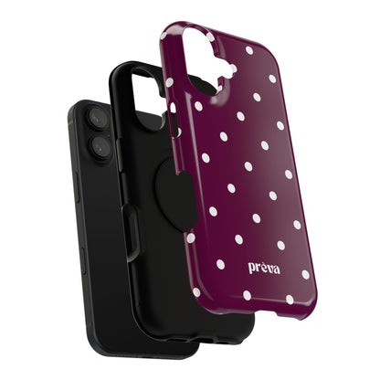 Maroon Polka Dot Phone Case