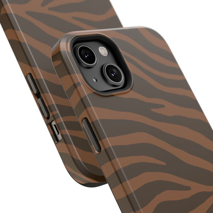 Brown Tiger Stripe Phone Case
