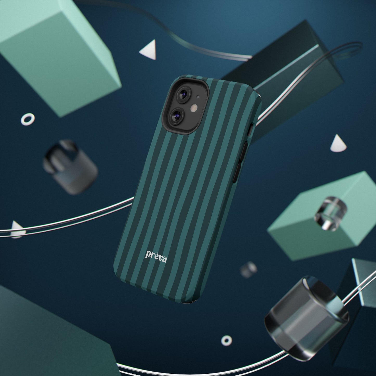 Dark Stripes Turquoise Phone Case
