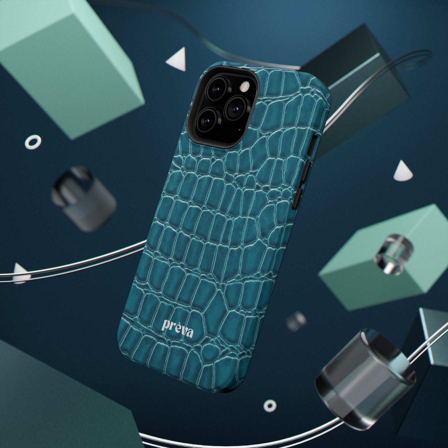 Teal Croc Phone Case