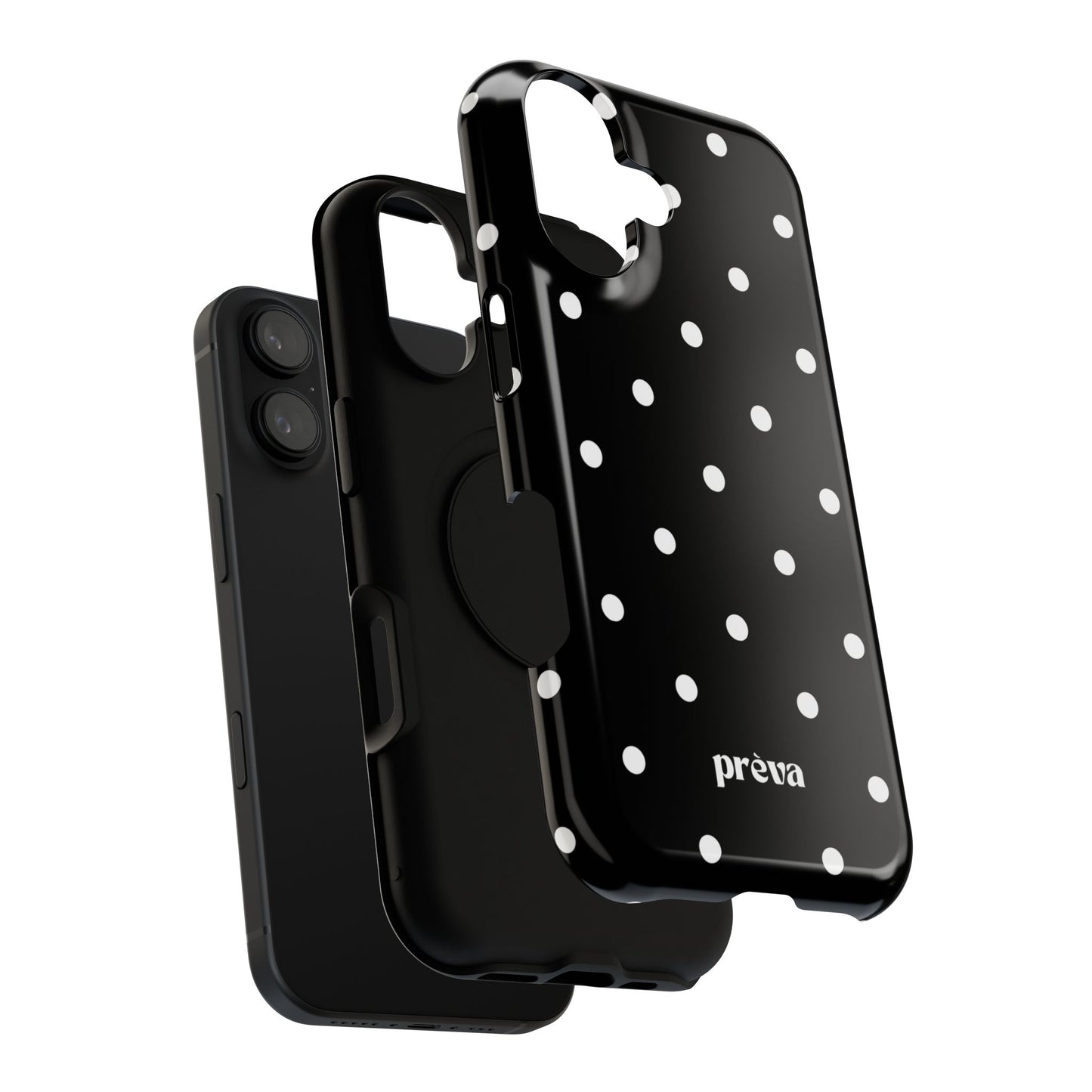 Black with White Polka Dots Phone Case