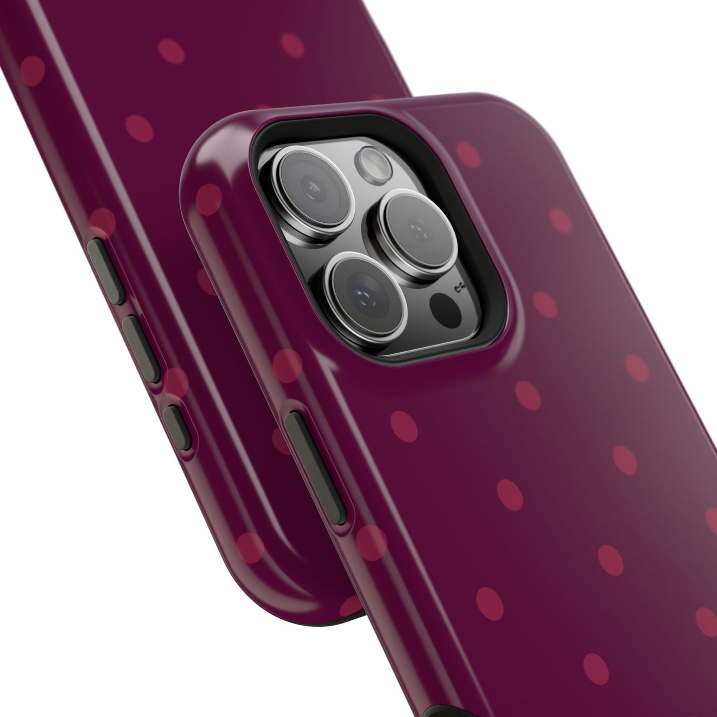 Maroon Polka Dots Phone Case