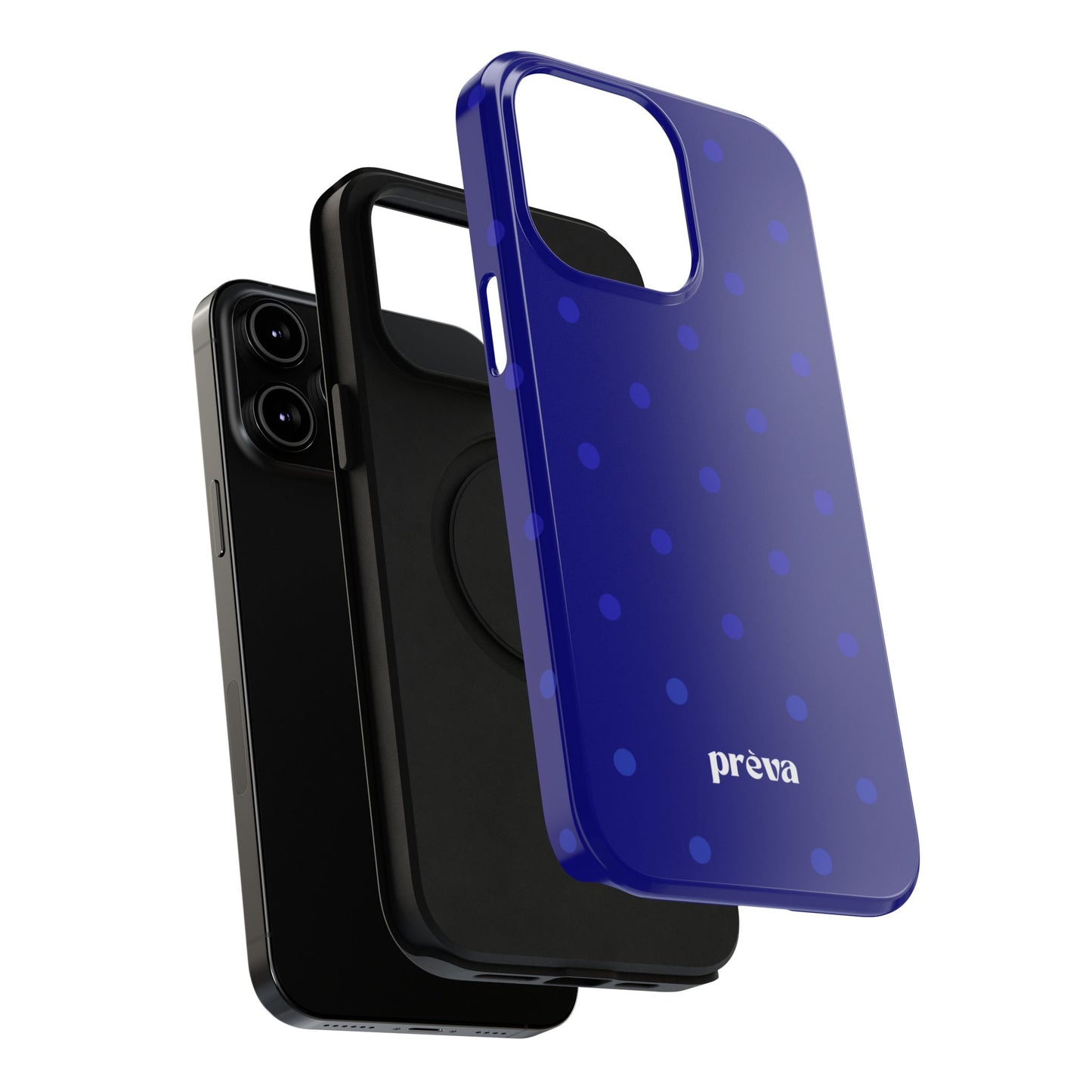 Dark Blue Polka Dots Phone Case
