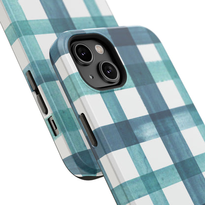 Teal Plaid Phone Case