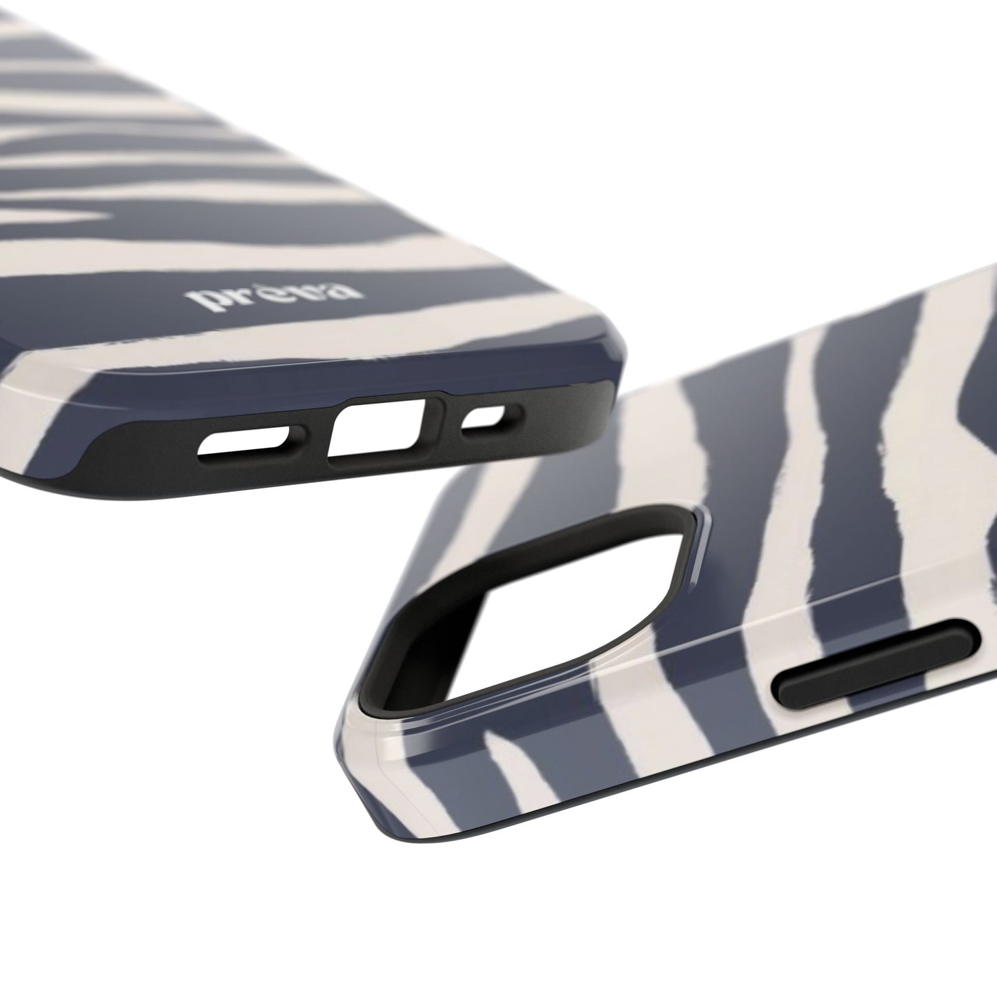 Navy & Cream Zebra Phone Case