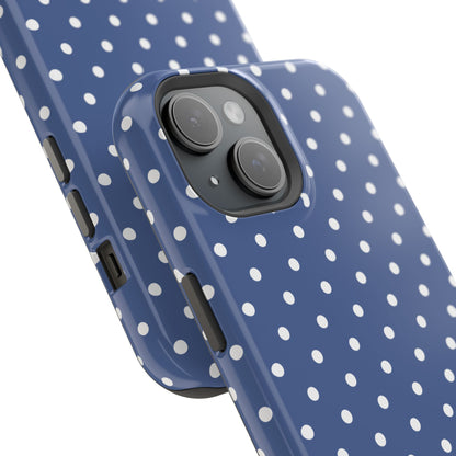 Navy Polka Dot Phone Case