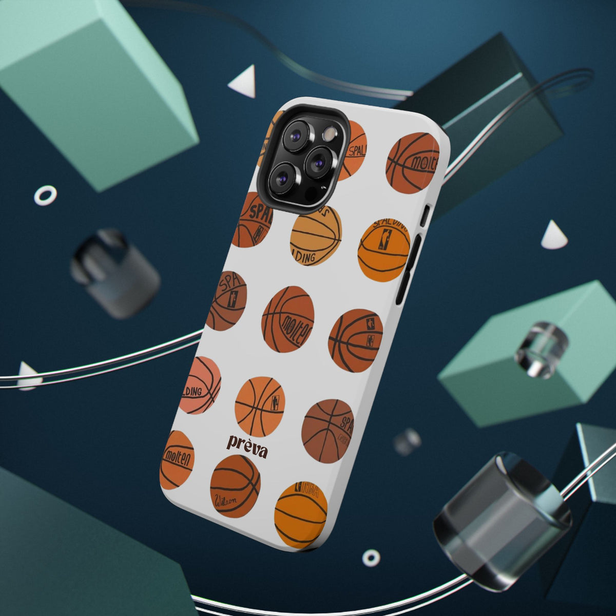 White Basketball Phone Case