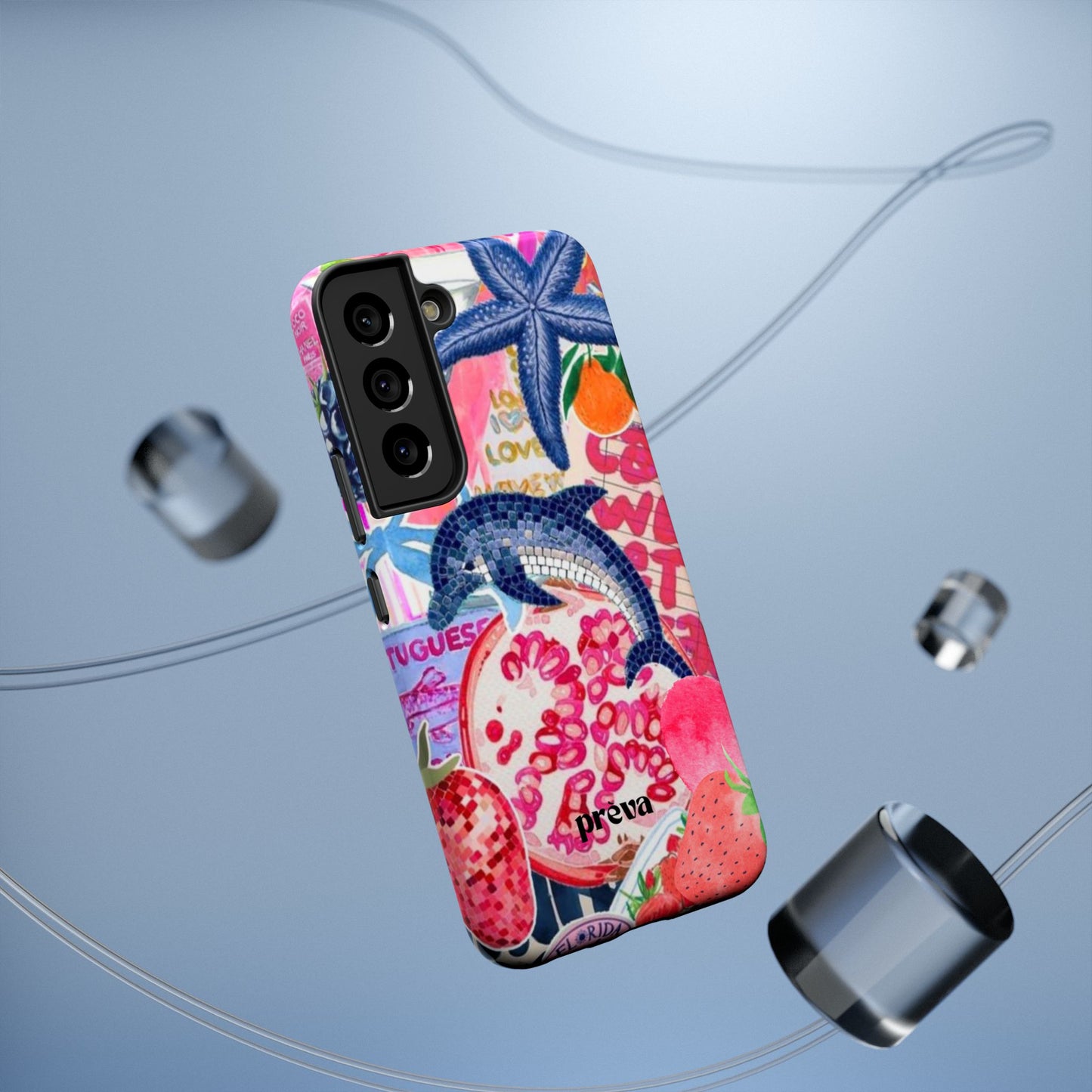 Dolphin Tropics Collage Phone Case
