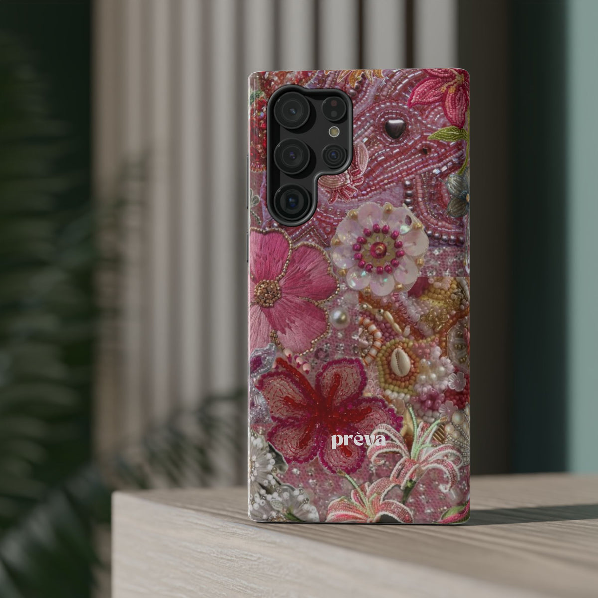 Floral Embroidery Phone Case