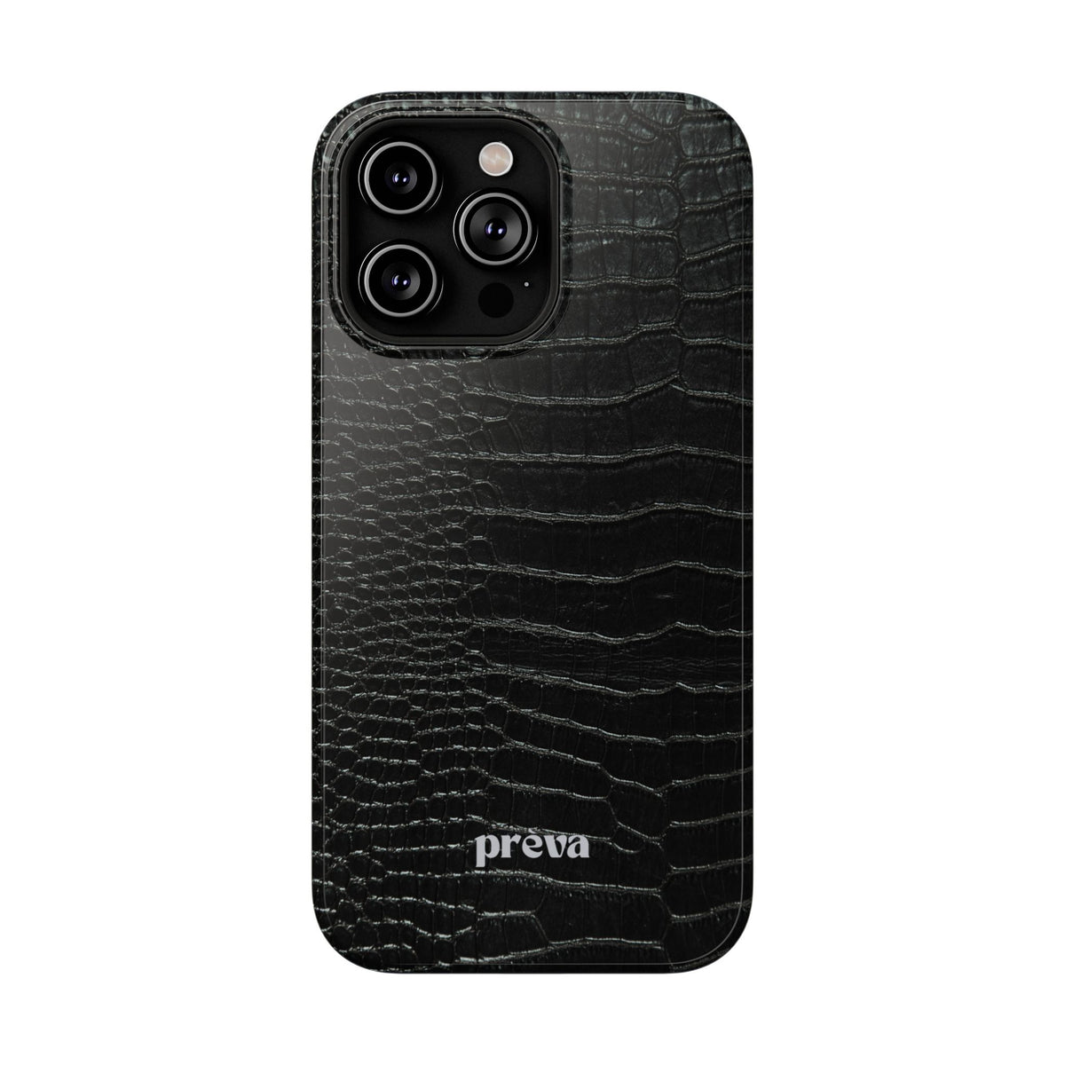 Black Croc Phone Case