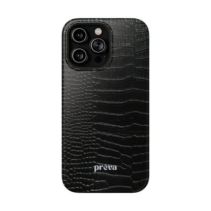 Black Croc Phone Case