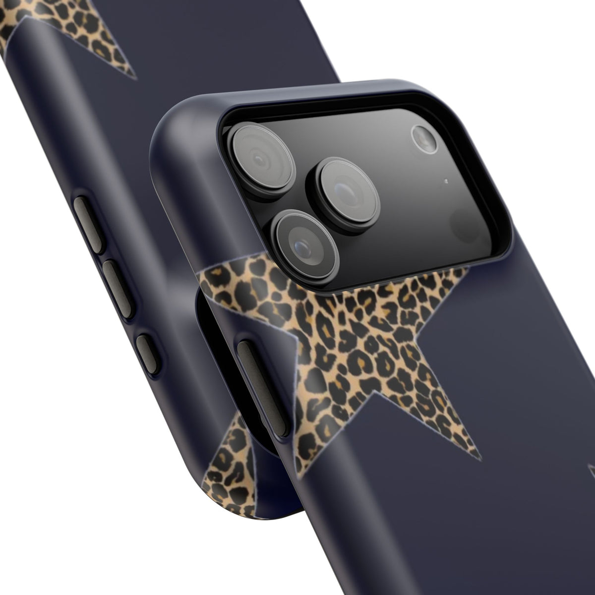 Navy Leopard Star Phone Case