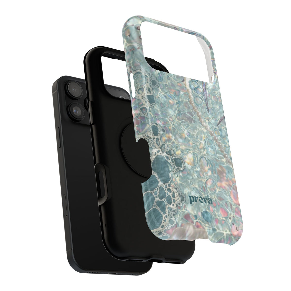 Marbled Seafoam Impact-Resistant Phone Case