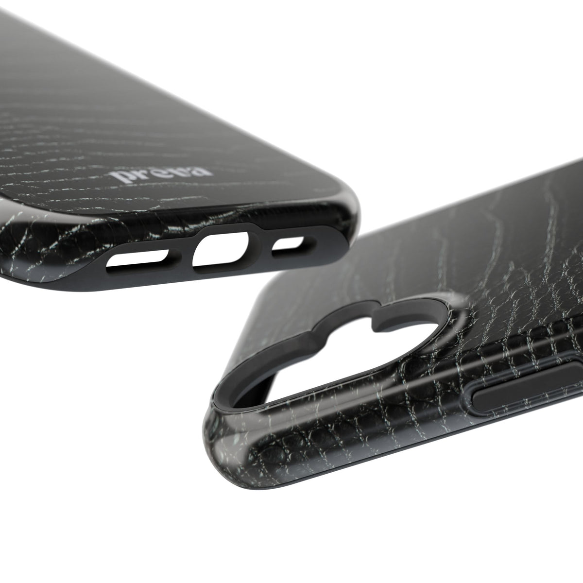 Black Croc Phone Case