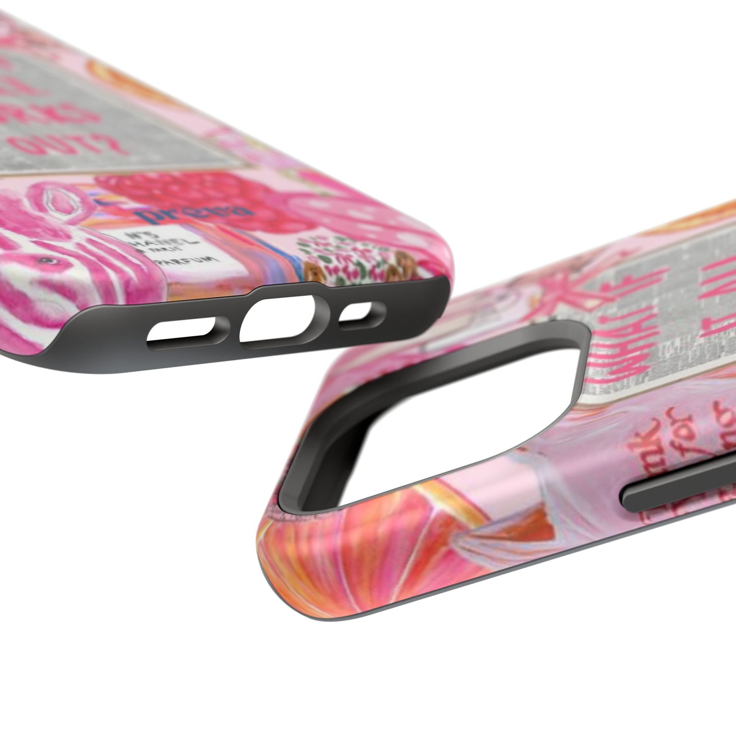 Pink "What If It All Works Out?" Collage Phone Case