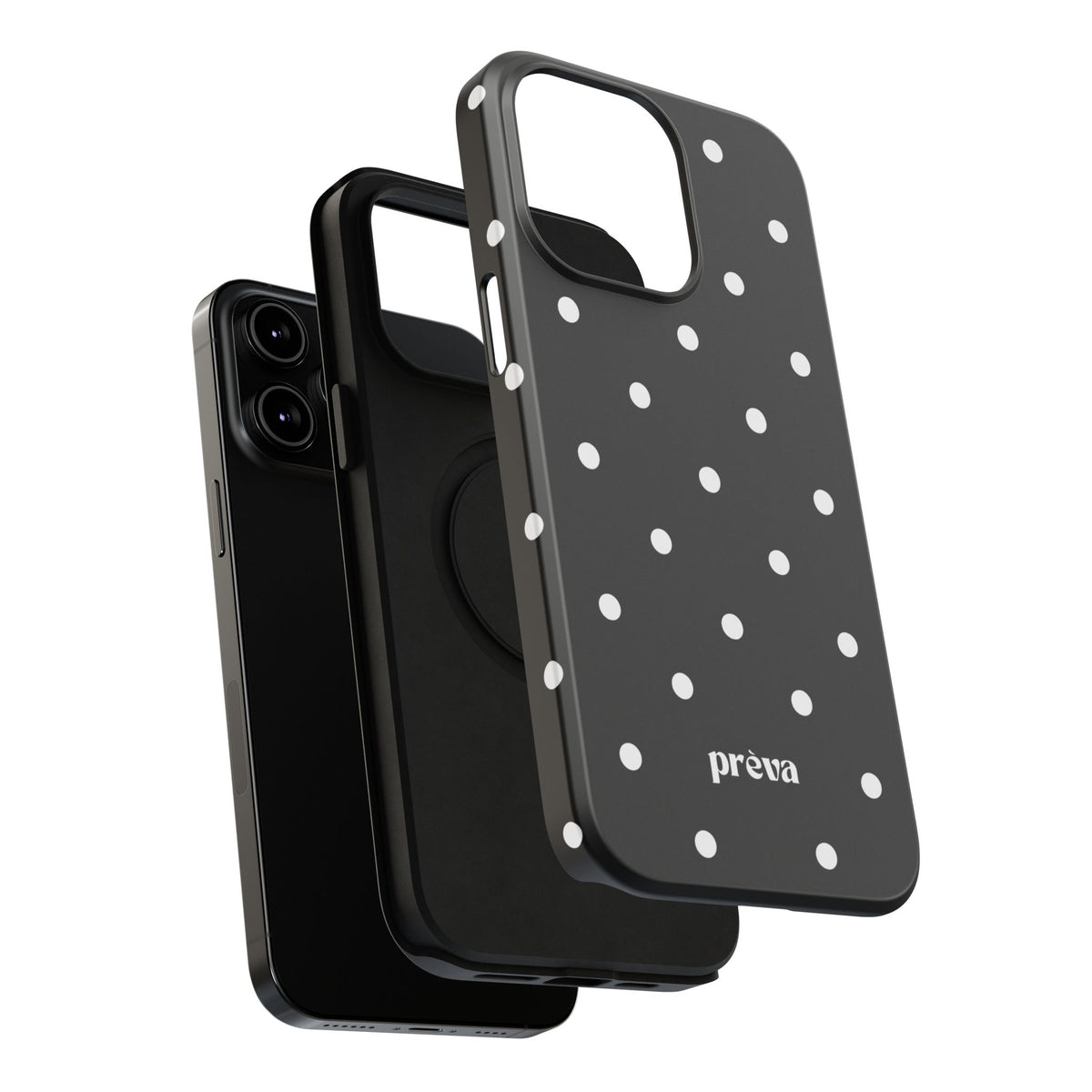 Black with White Polka Dots Phone Case