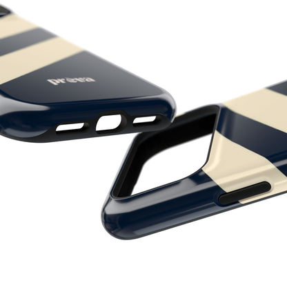 Striped Navy & Cream Phone Case