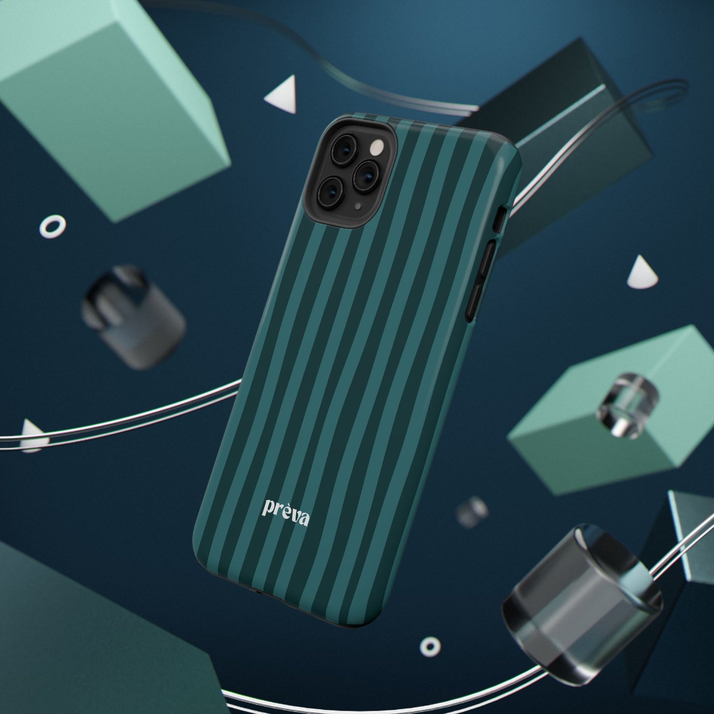 Dark Stripes Turquoise Phone Case