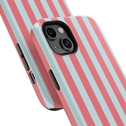 Coral & Teal Stripes Phone Case