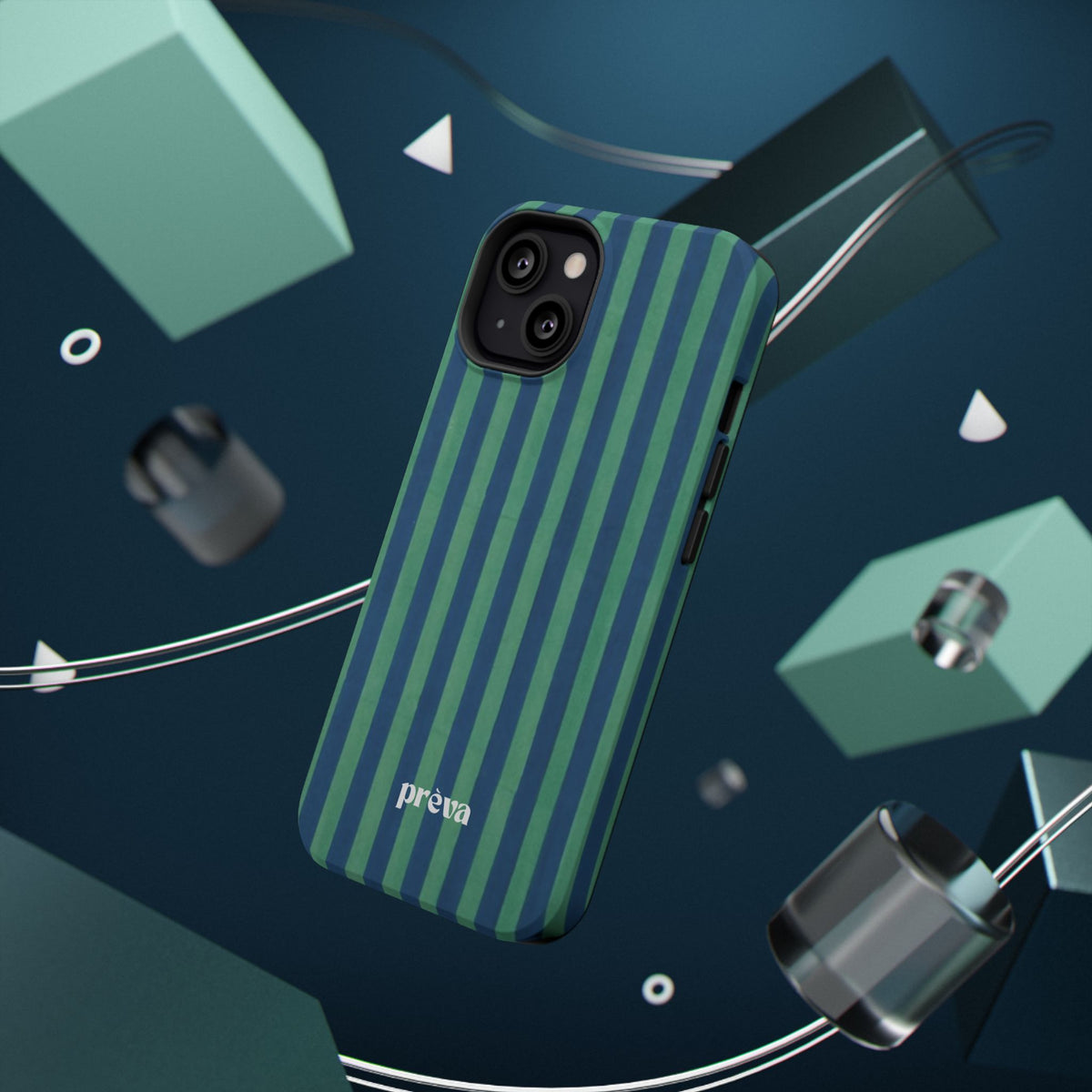 Green & Blue Stripes Phone Case