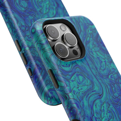 Blue Marble Impact-Resistant Phone Case — Protective Ripple Swirl Design