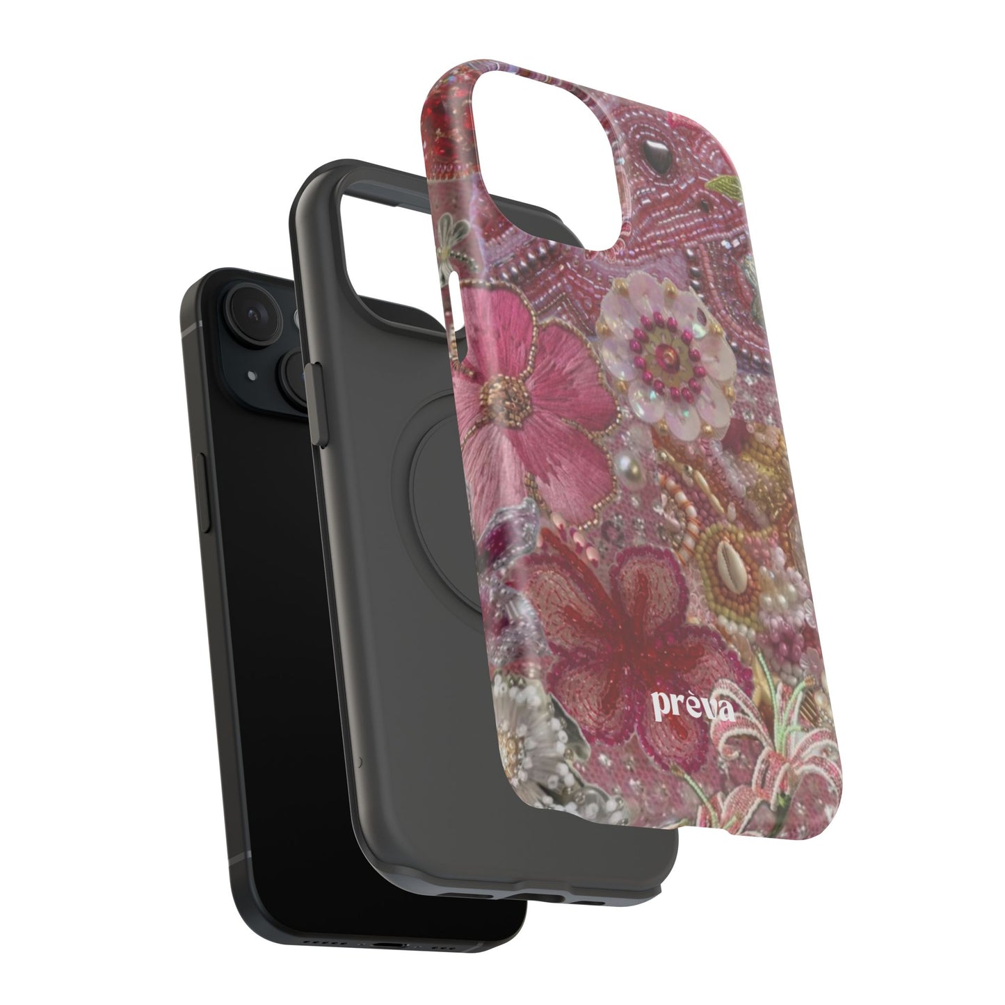 Floral Embroidery Phone Case