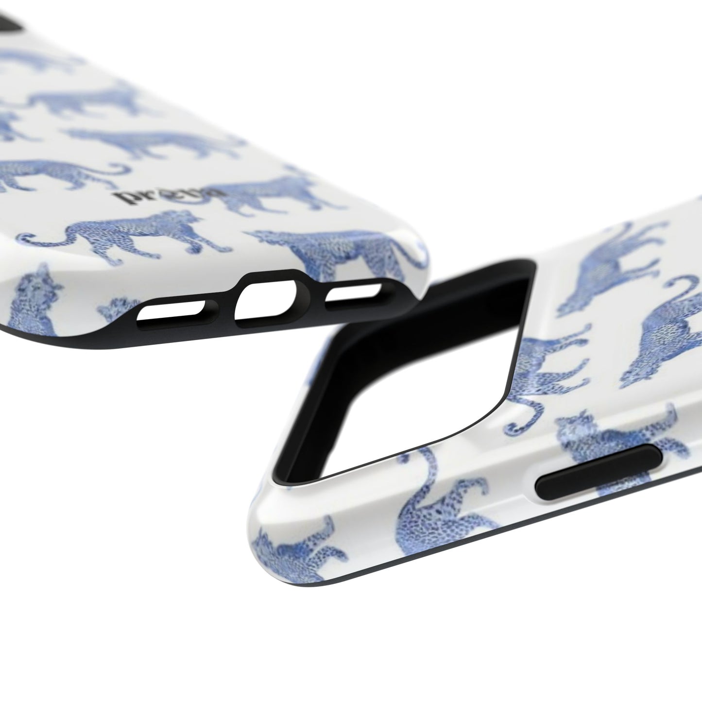 Blue Leopard Pattern Phone Case