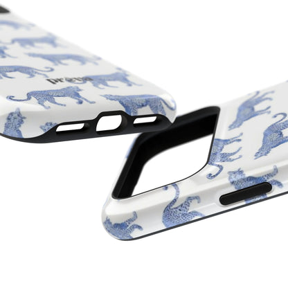 Blue Leopard Pattern Phone Case